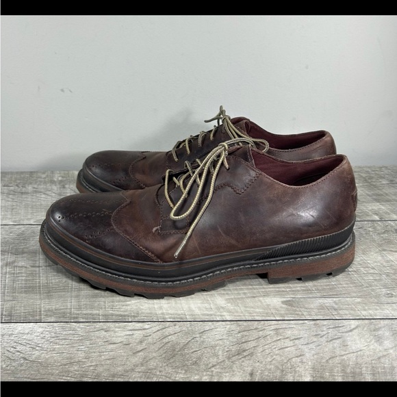Sorel NL2282 Madson Brown Leather Men’s Wingtips Lace Up Oxfords Shoes Size 11
